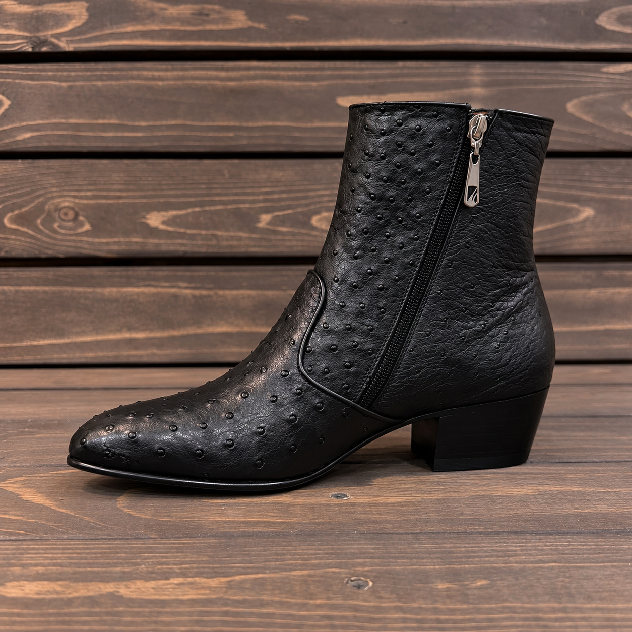 Marquez de Leon Botin Avestruz 2304O - Negro