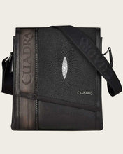 Cargar imagen en el visor de la galería, Cuadra Black Stingray Shoulder Bag BOC03MA
