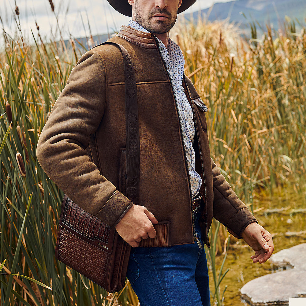 Cuadra Brown Caiman Fuscus Bag DU644