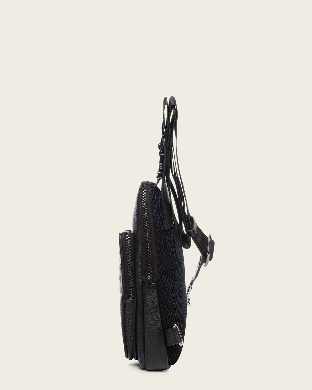Cuadra Caiman Zipper Messenger Bag DU760 - Chocolate