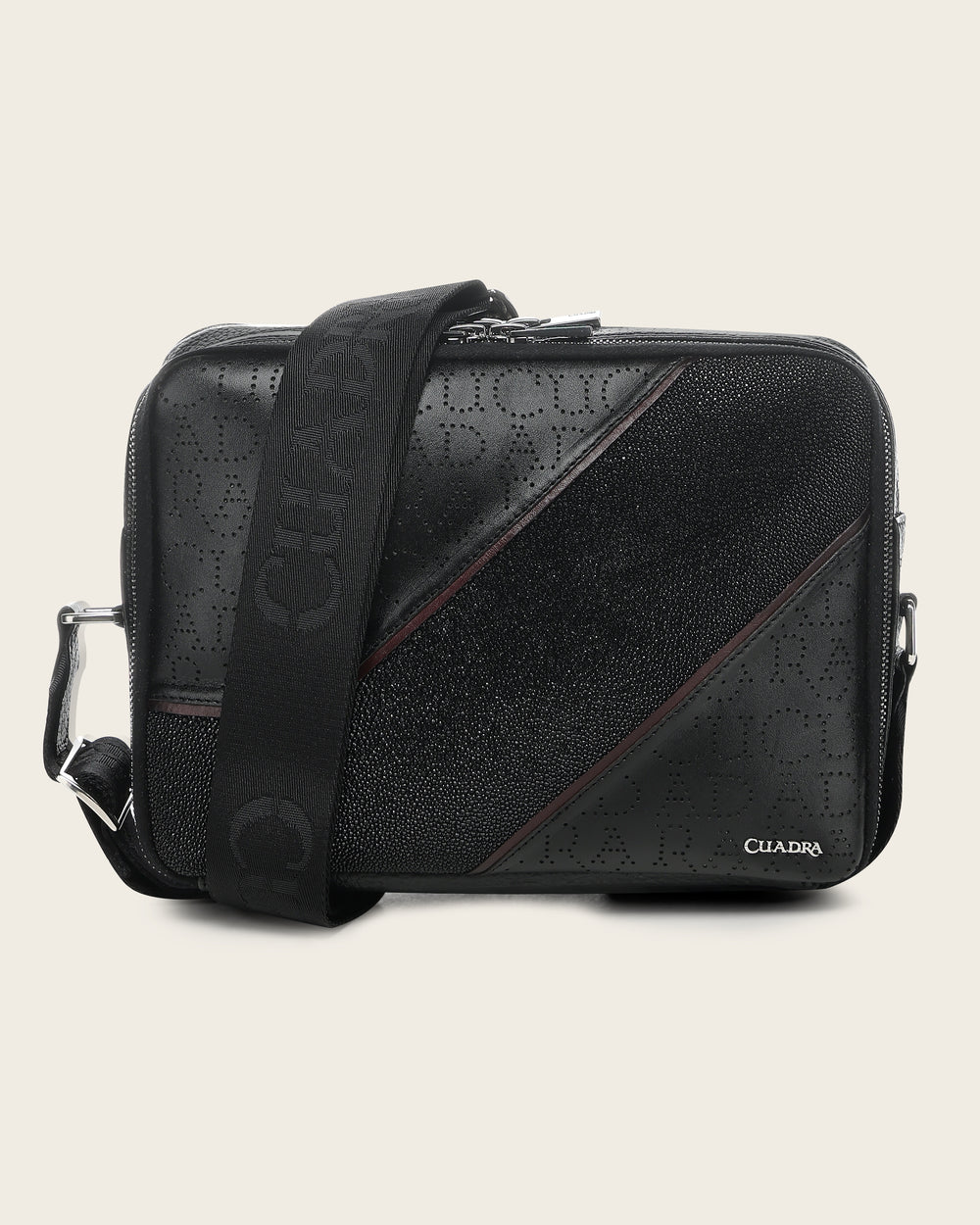 Cuadra Black Stingray Zipper Bag DU810
