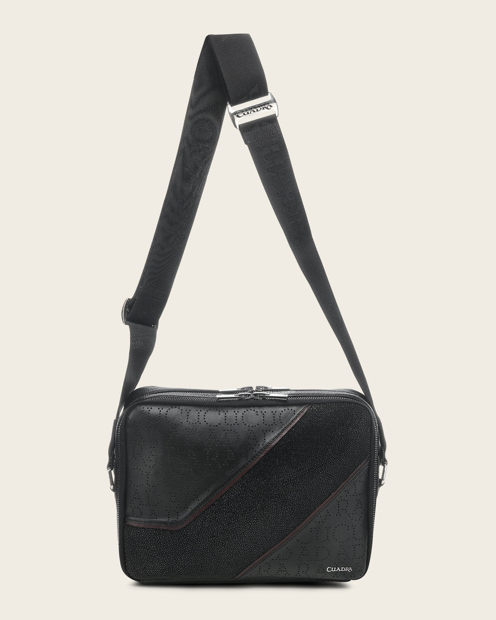 Cuadra Black Stingray Zipper Bag DU810