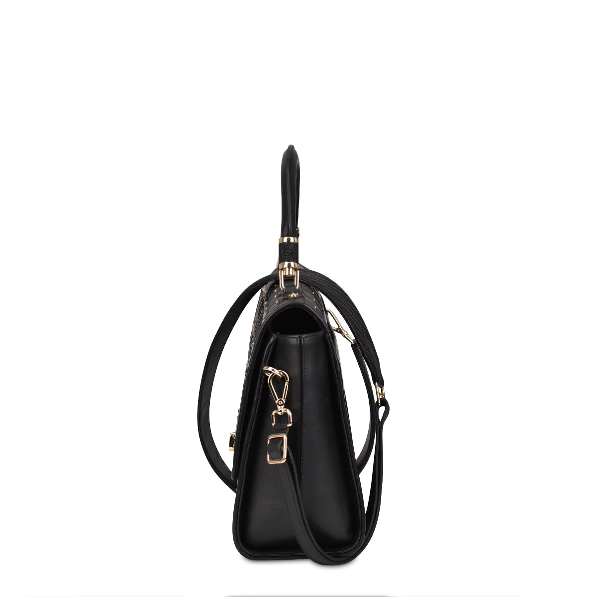 Women's Cuadra Black Stingray Embroidery & Crystals Bag DU407