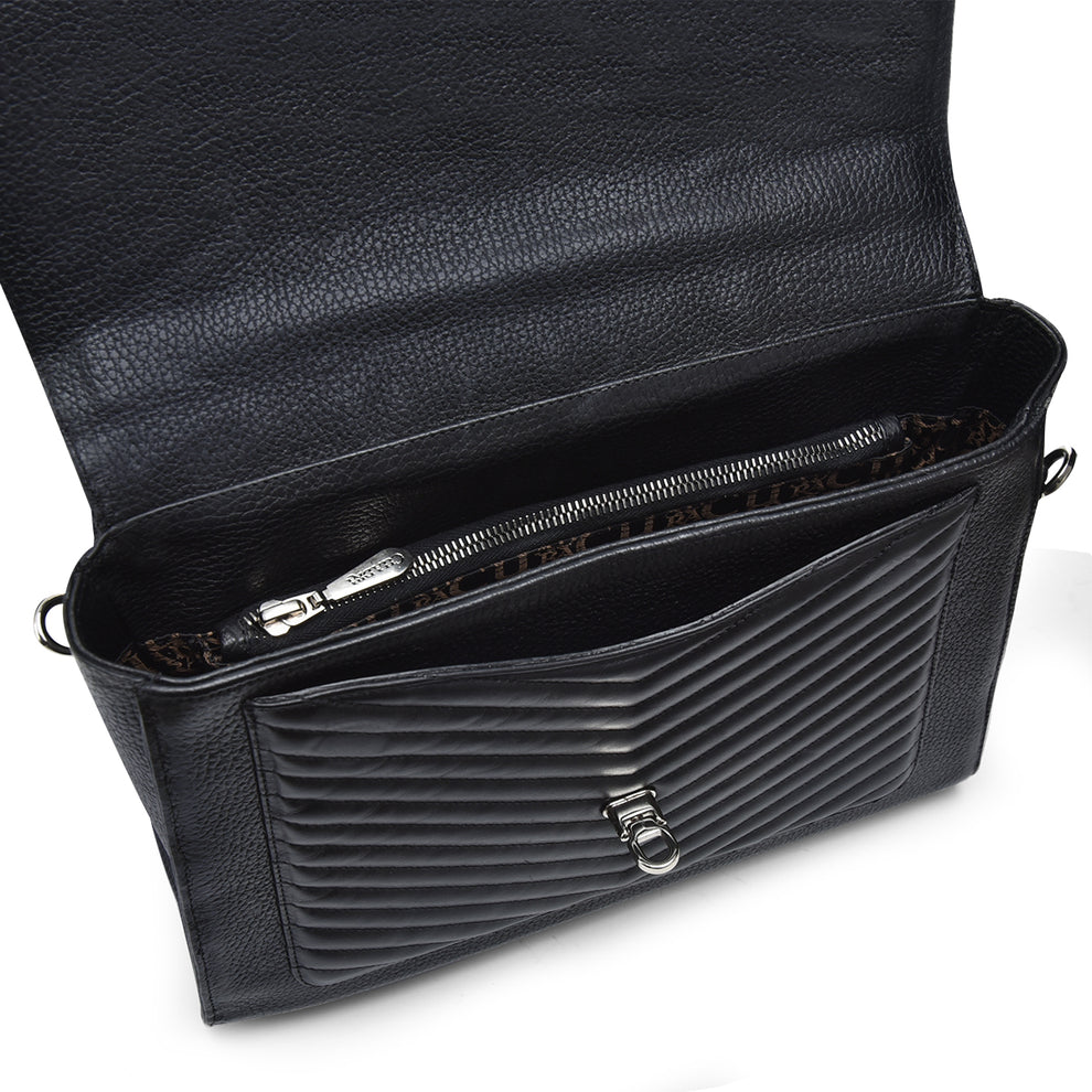 Cuadra Women's Black Stingray Embroidery Bag DU678