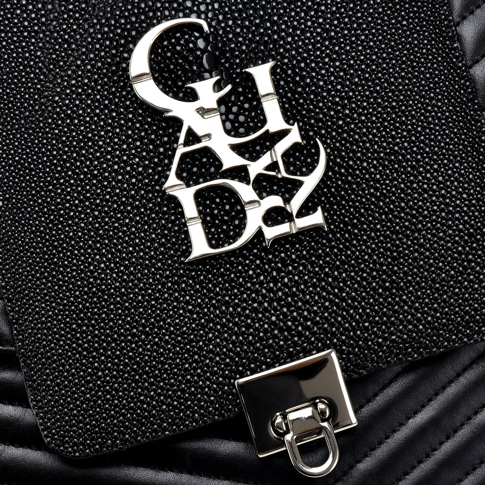 Cuadra Women's Black Stingray Embroidery Bag DU678