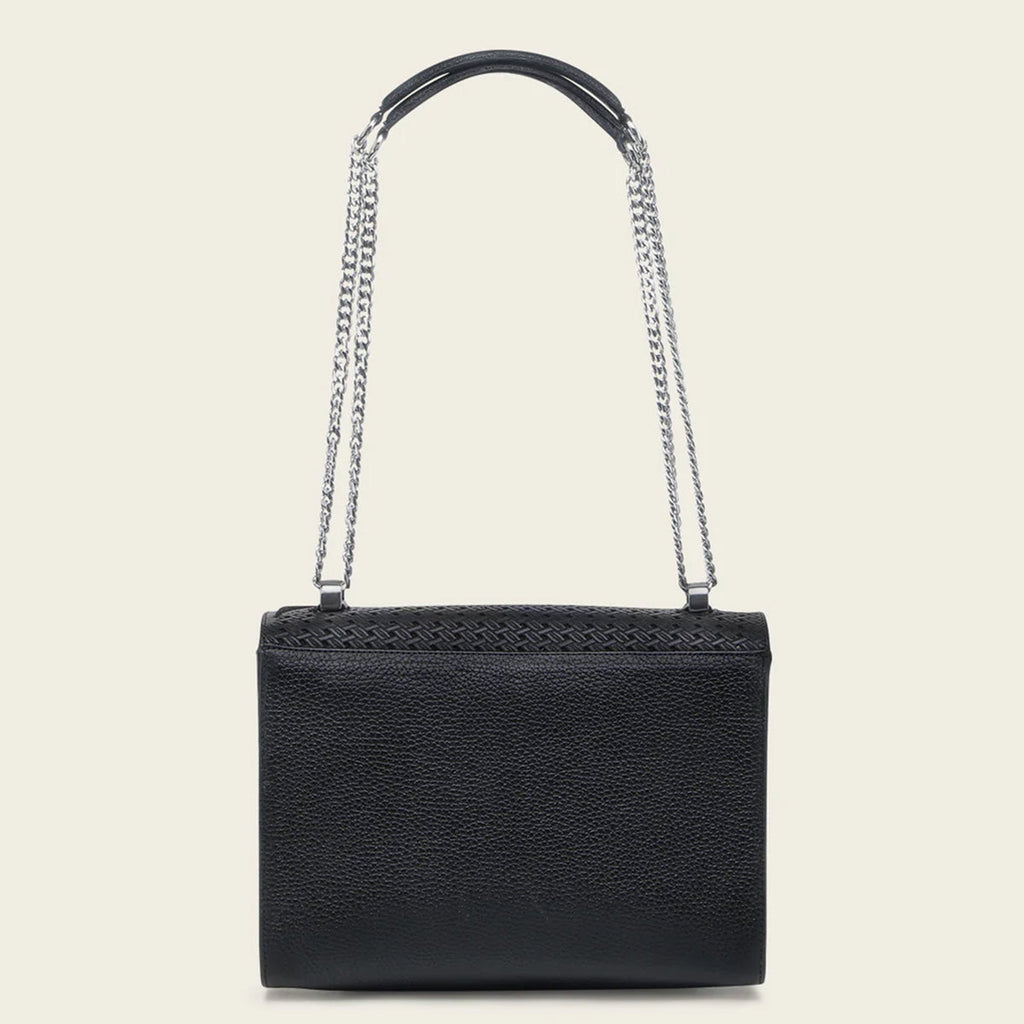 Cuadra Women's Black Stingray Embroidery Handbag DU688
