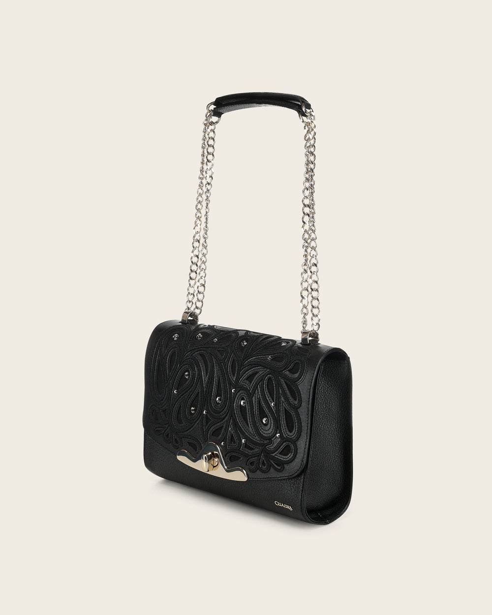 Cuadra Women's Black Cowhide Laser Bag DU822