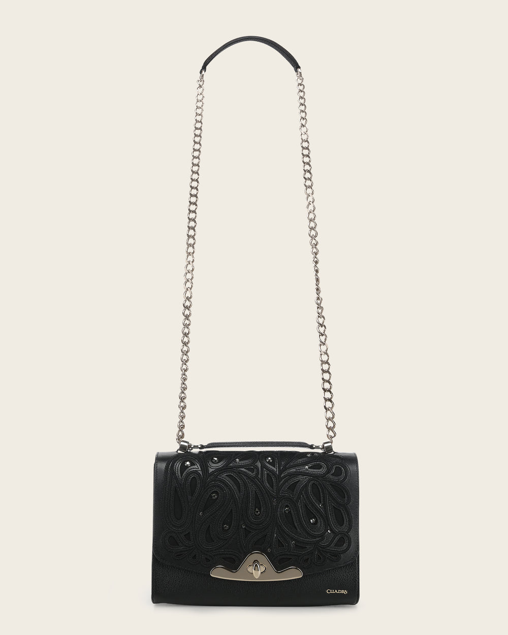 Cuadra Women's Black Cowhide Laser Bag DU822