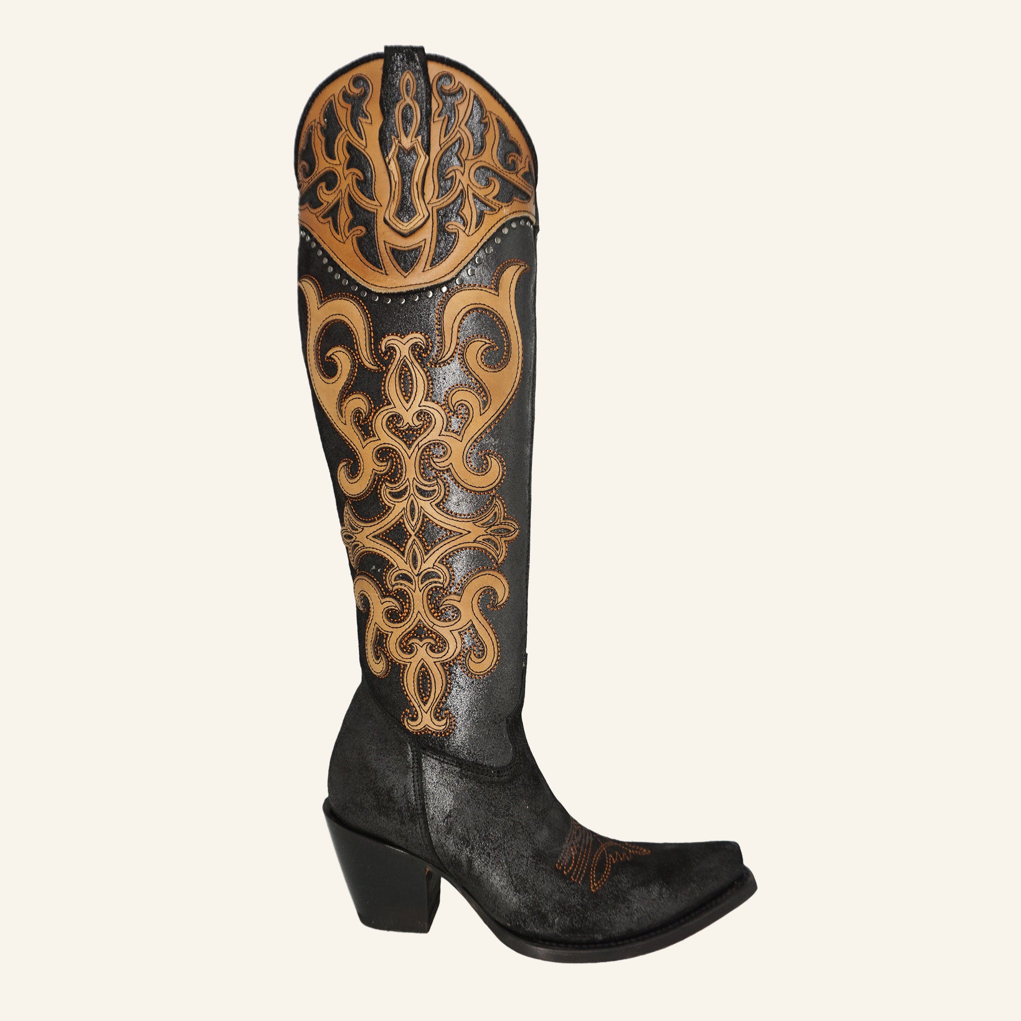 Corral Women's Embroidery & Studs Boot C4092 - Black