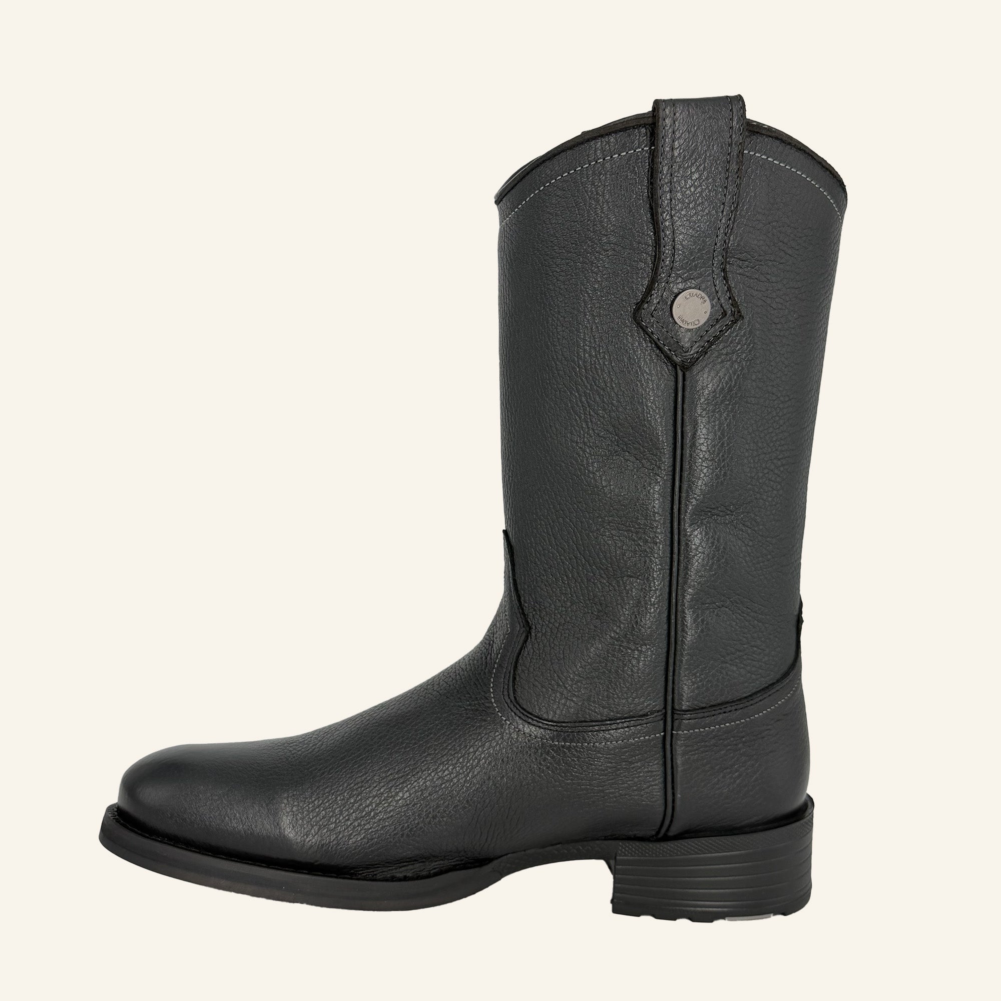 Cuadra Men's Deer Embroidery and Laser Round Toe CC345 - Black