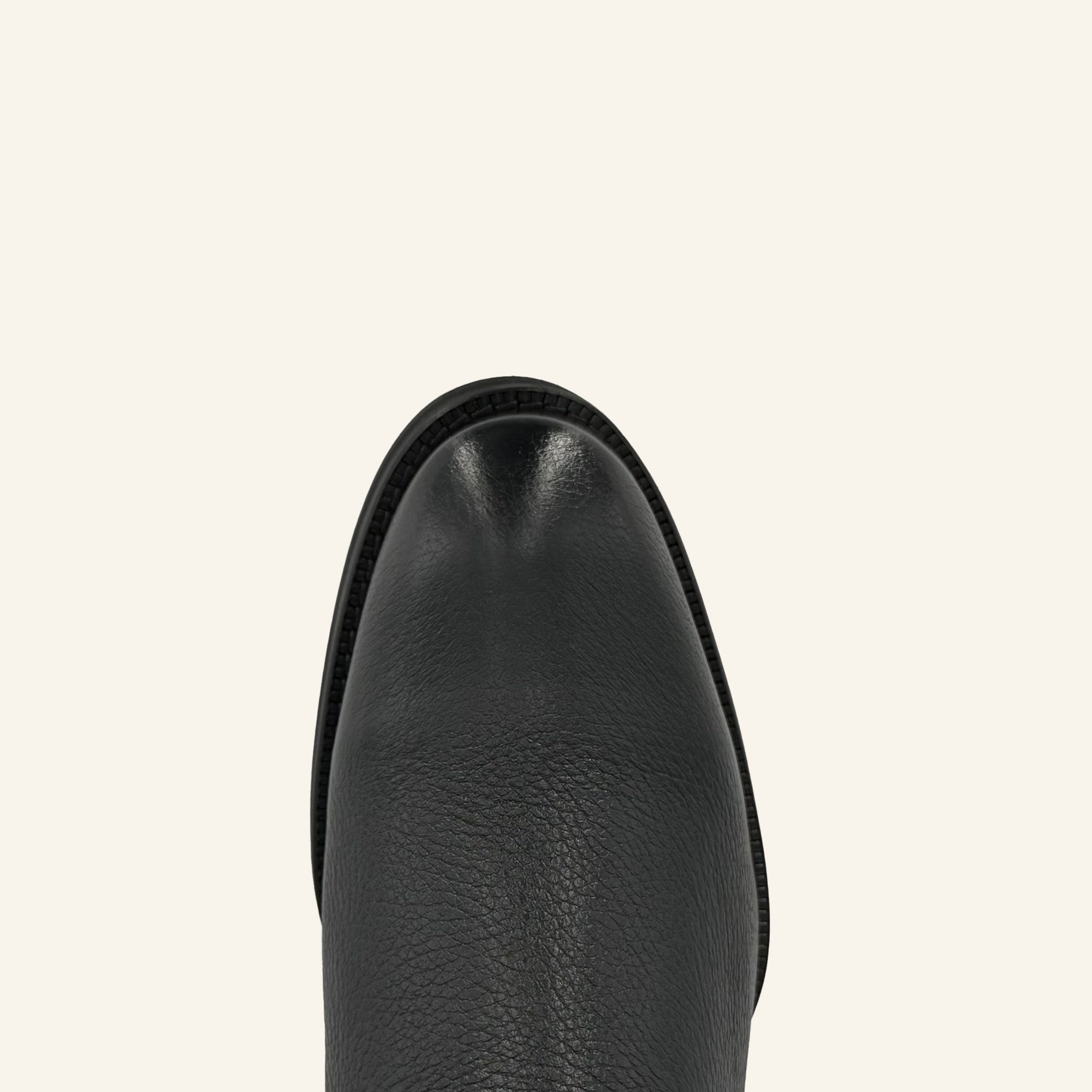 Cuadra Men's Deer Embroidery and Laser Round Toe CC345 - Black