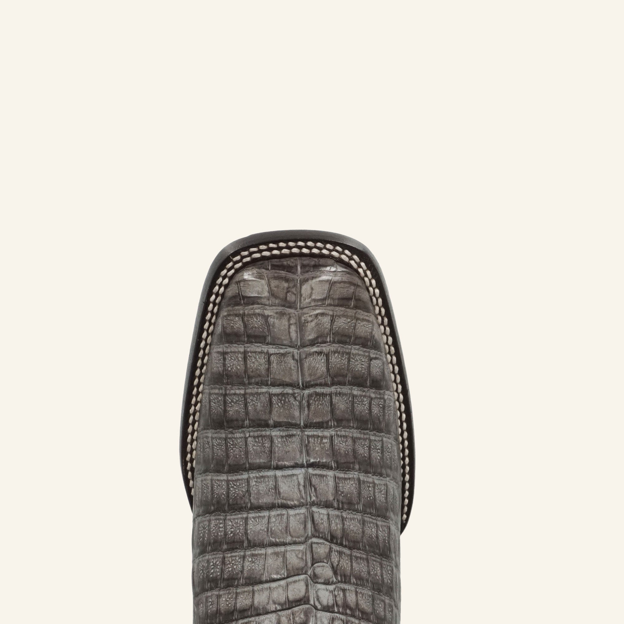 Cuadra Men's Caiman Embroidery & Laser Square Toe CC353 - Grey