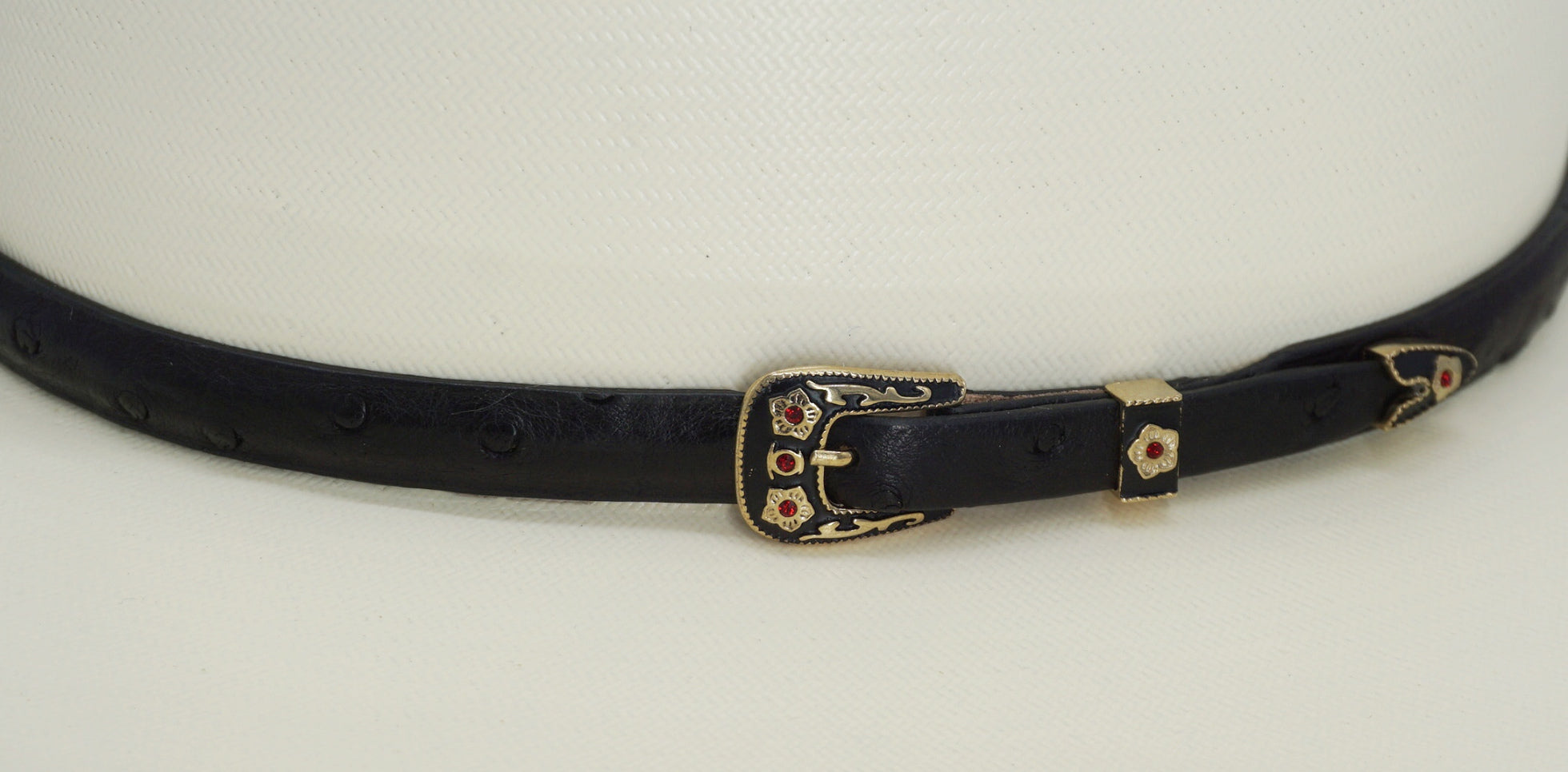 Sombrero Cuernos Chuecos 500x Durango Toquilla Avestruz Negra