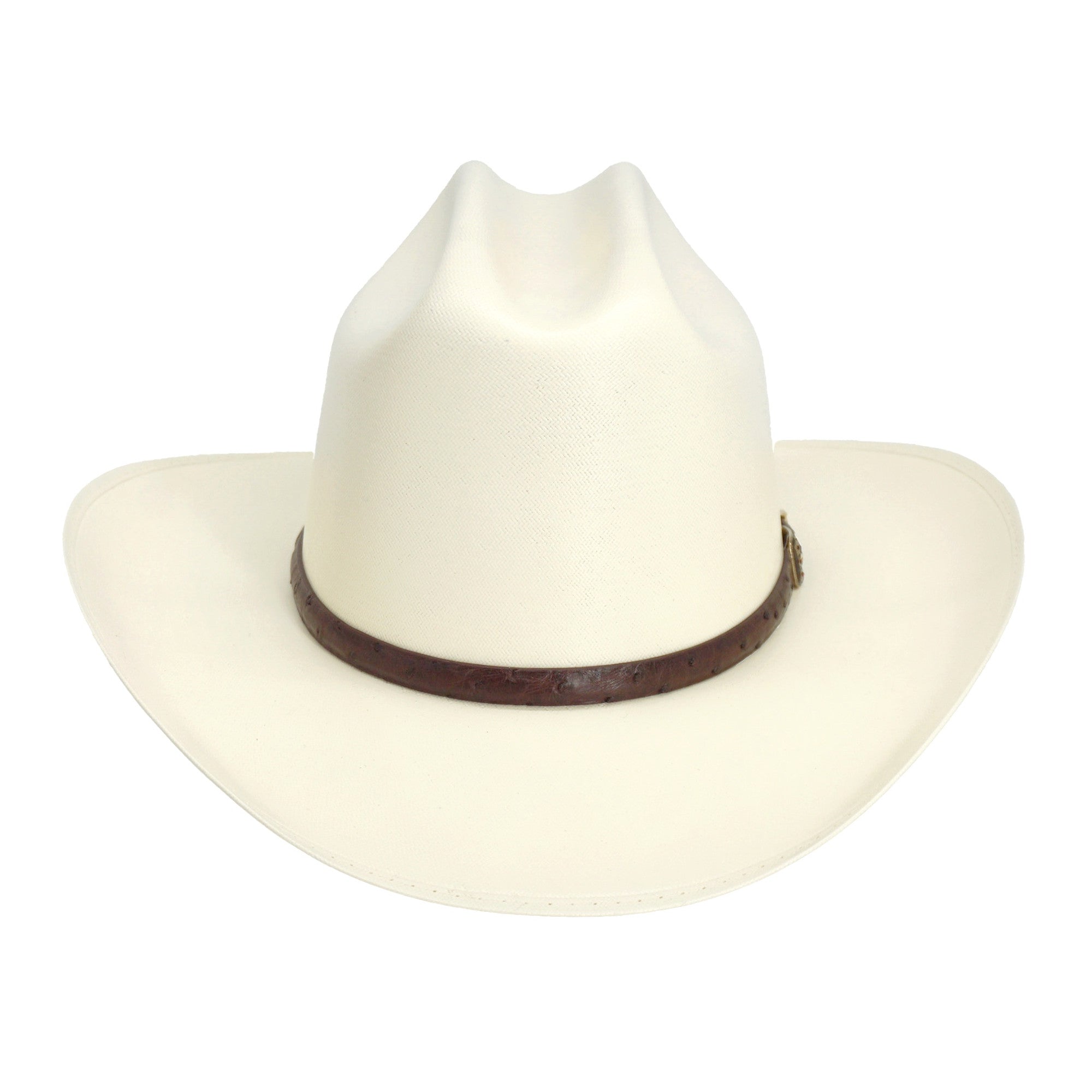 Sombrero Cuernos Chuecos 500x Durango Toquilla Avestruz Tabaco