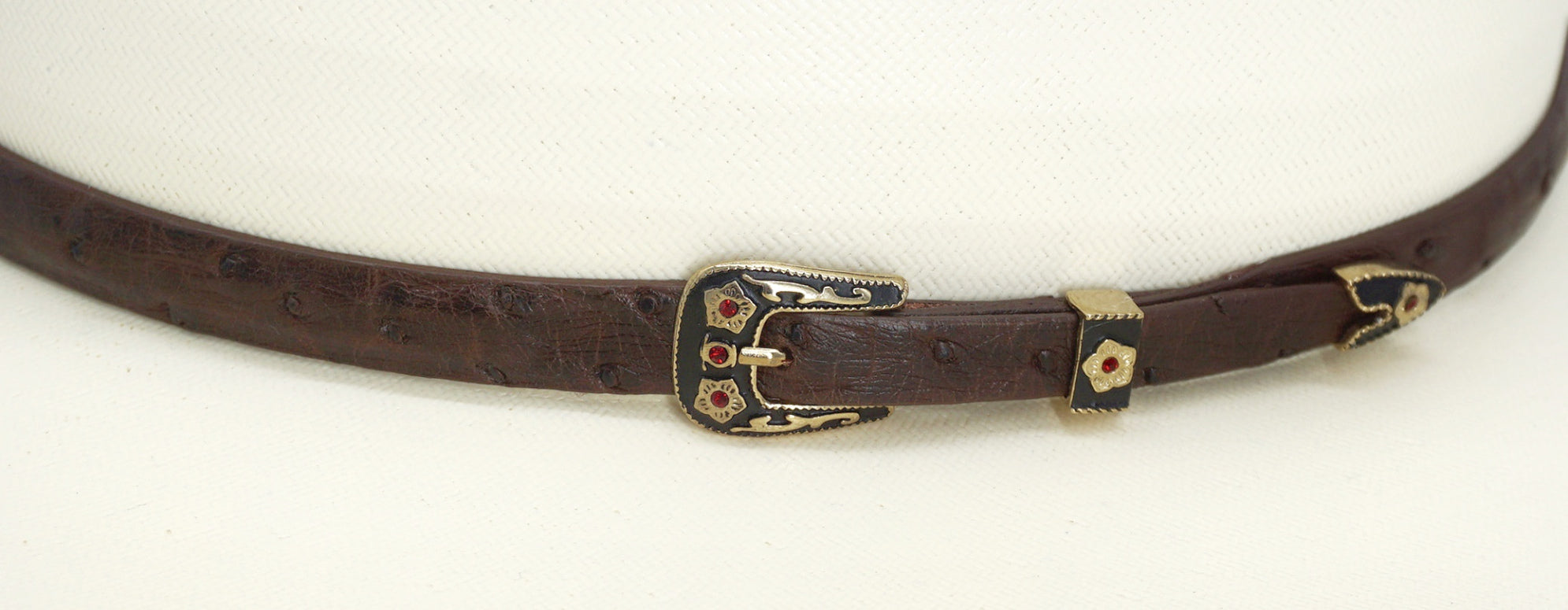 Sombrero Cuernos Chuecos 500x Durango Toquilla Avestruz Tabaco