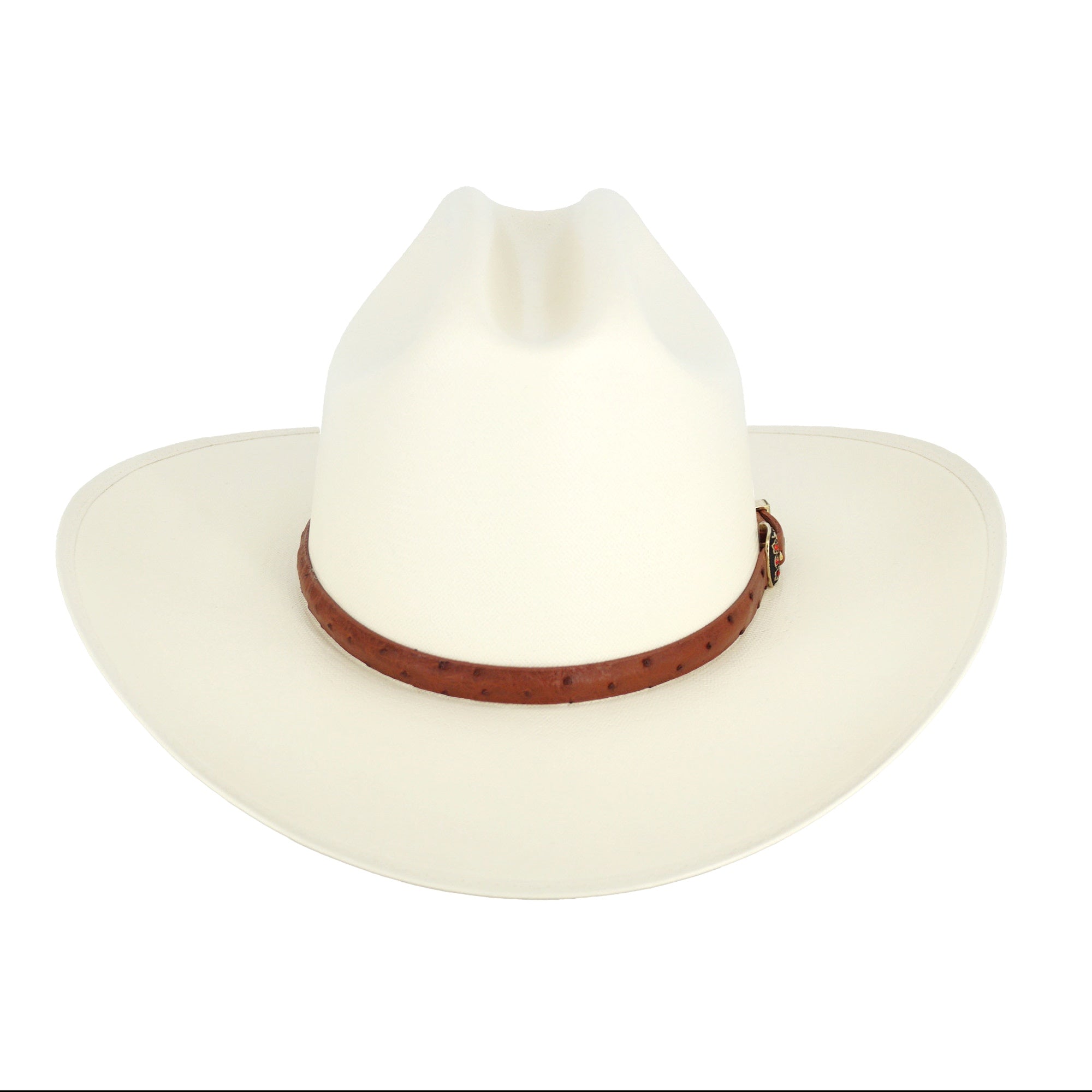 Sombrero Cuernos Chuecos 500x Johnson Toquilla Avestruz Cognac