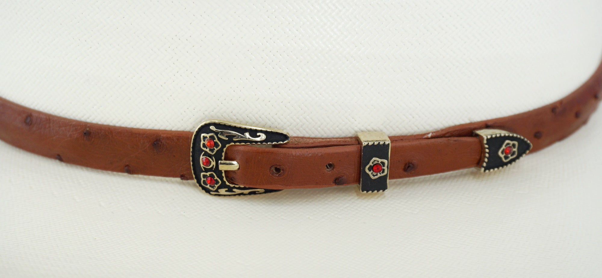 Sombrero Cuernos Chuecos 500x Johnson Toquilla Avestruz Cognac