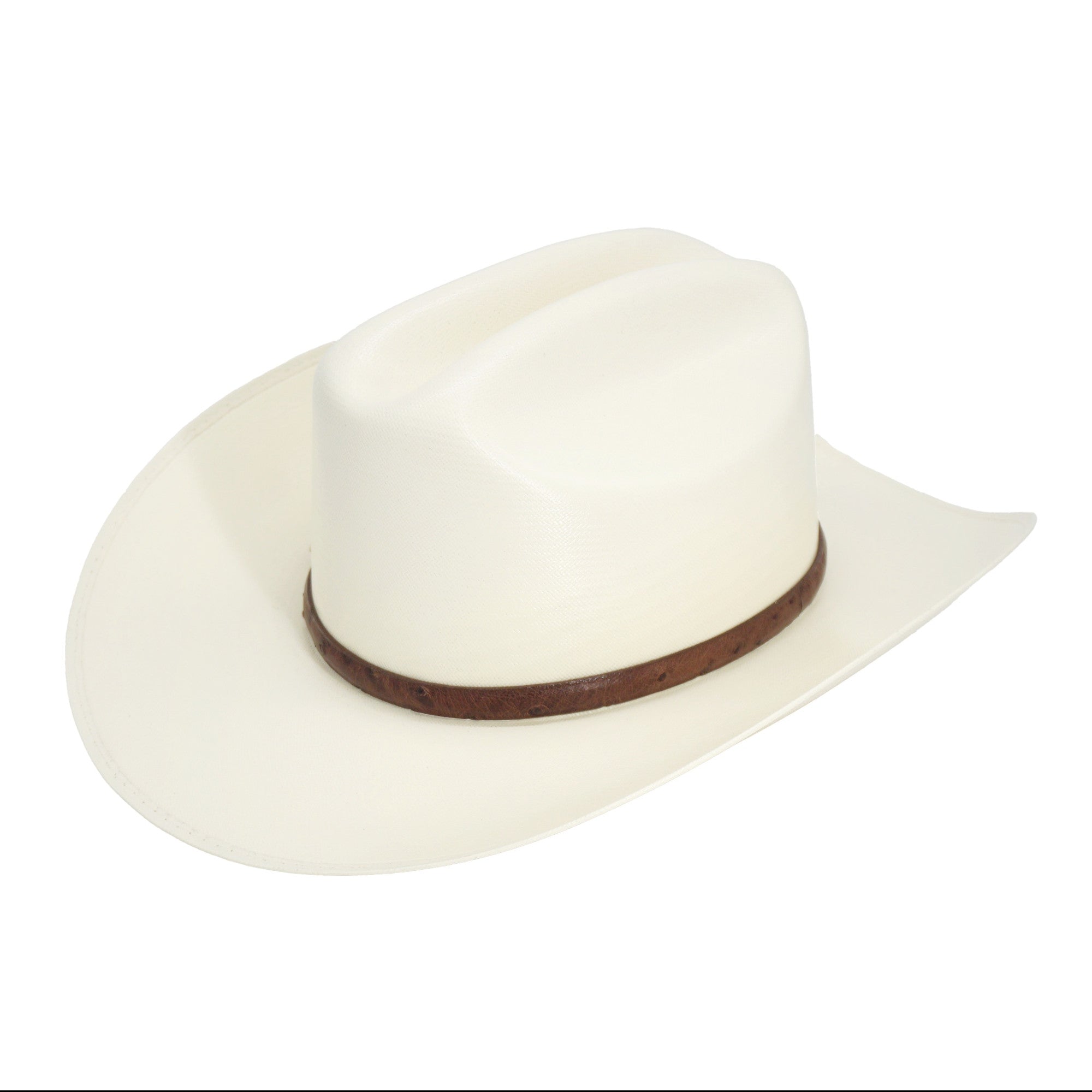 Sombrero Cuernos Chuecos 500x Ranch Toquilla Avestruz Tabaco