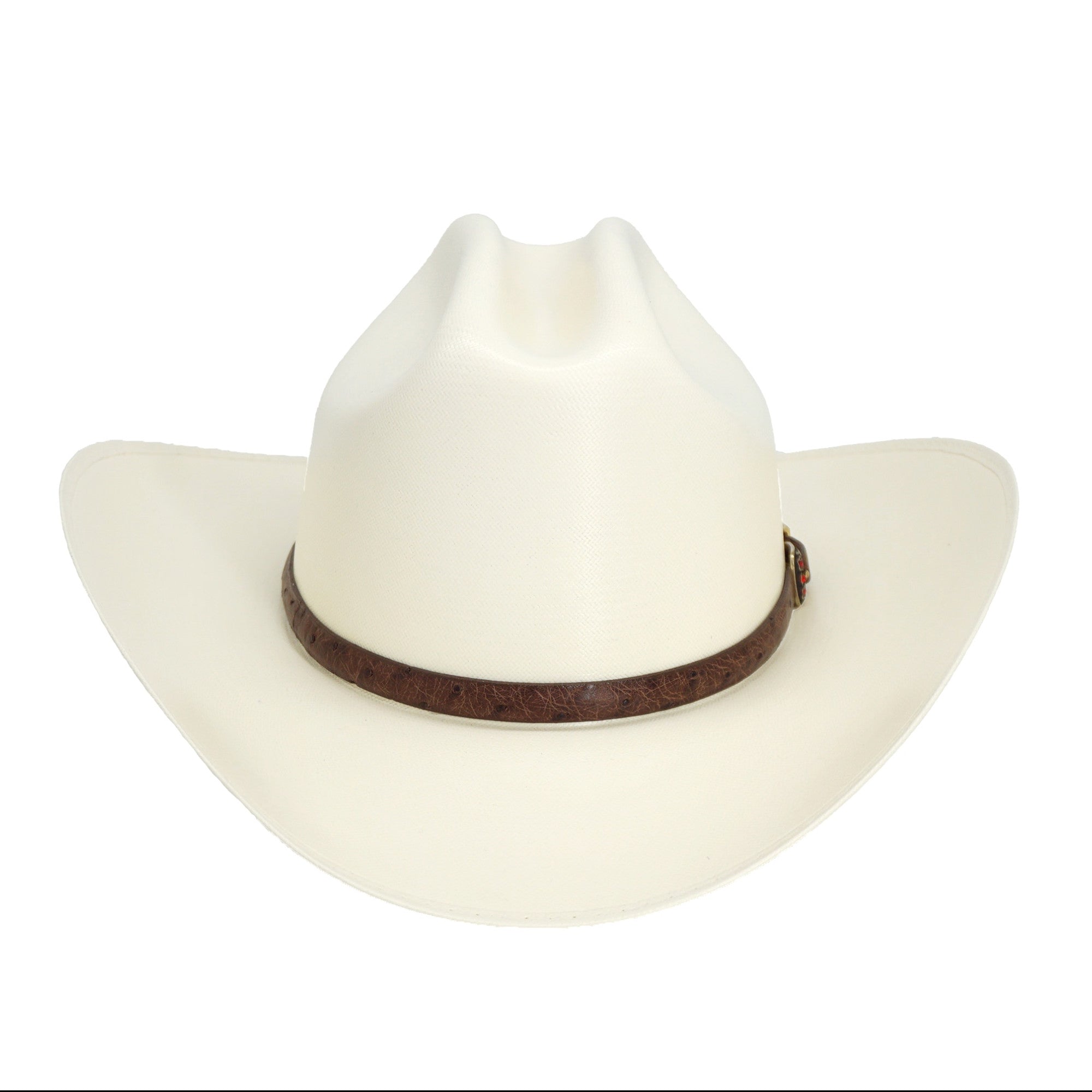 Sombrero Cuernos Chuecos 500x Ranch Toquilla Avestruz Tabaco