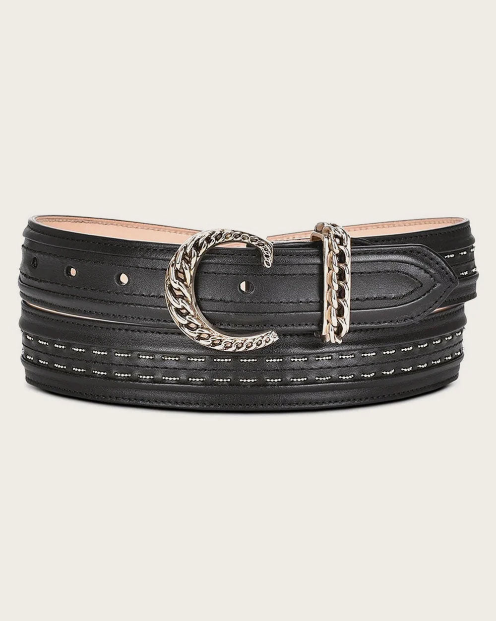 Cuadra Handwoven Bovine Belt BC295 - Black