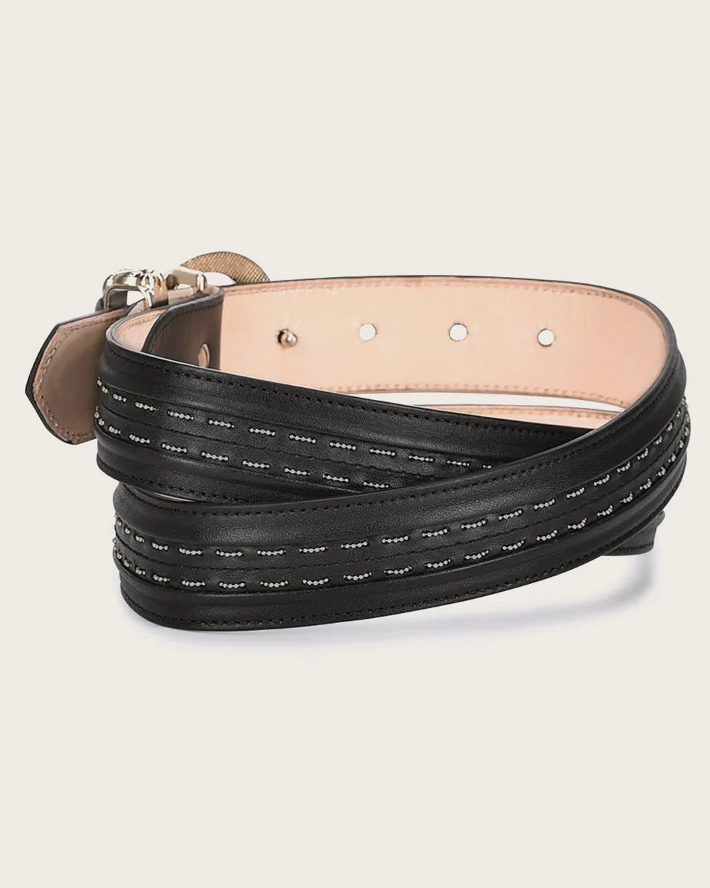 Cuadra Handwoven Bovine Belt BC295 - Black
