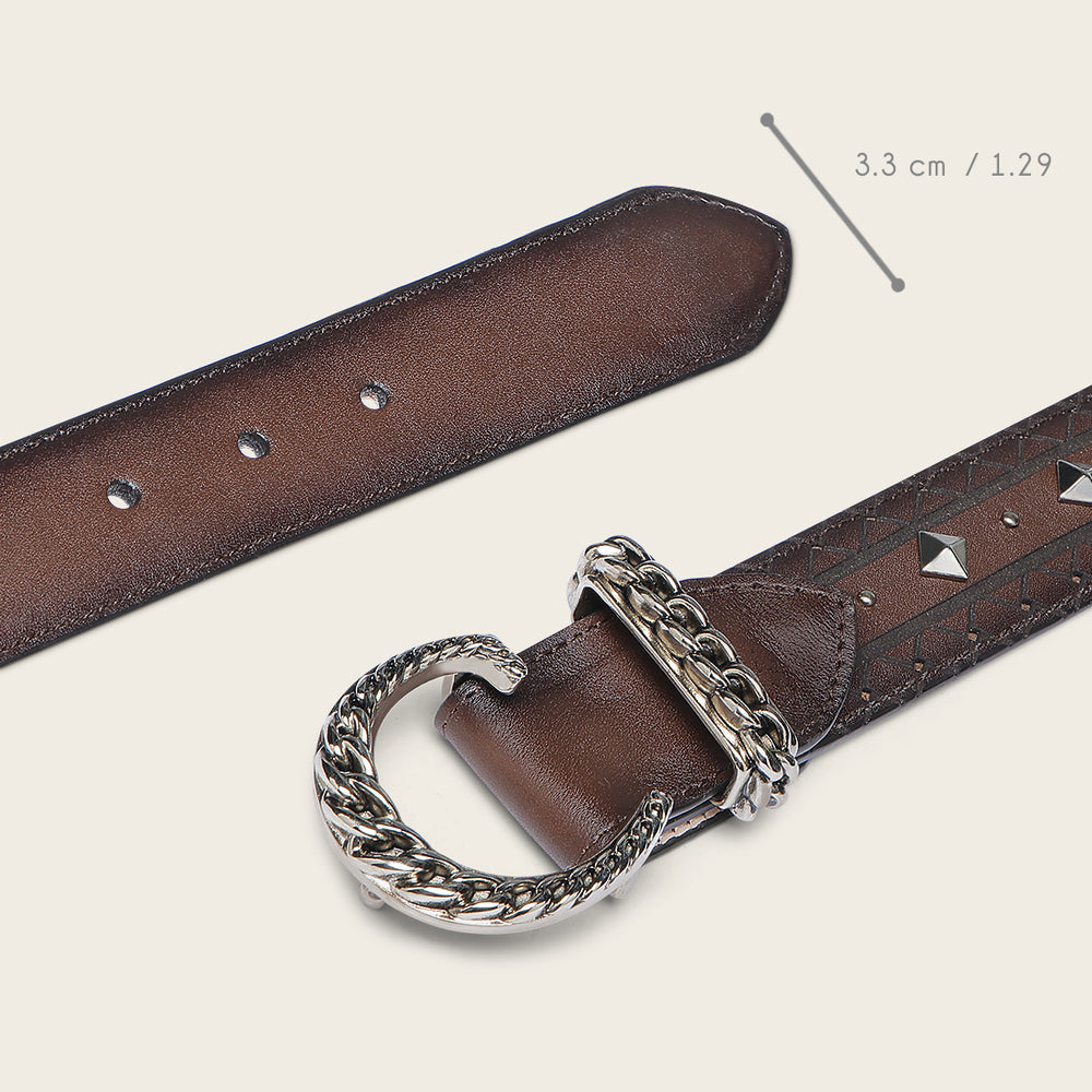 Cuadra Honey Laser & Studs Belt BC396