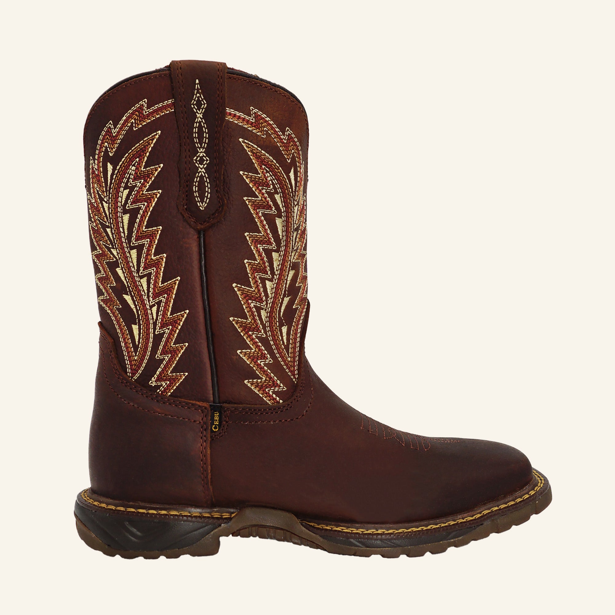 Cebu Square Toe Work Boot Tundra - Brown