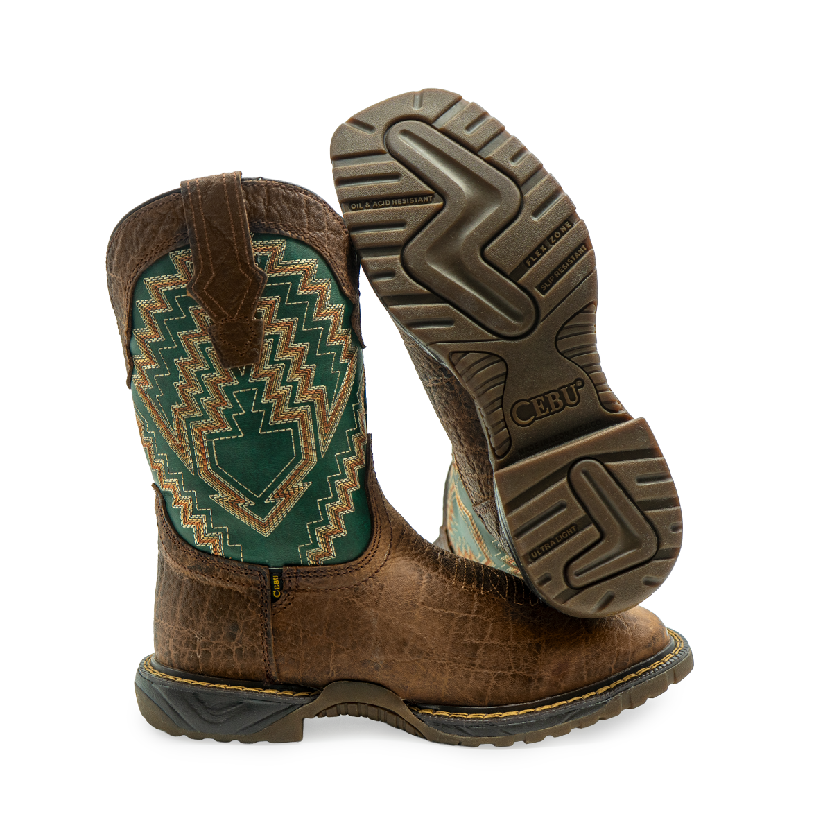 Cebu Square Toe Work Boot Cochise - Cognac