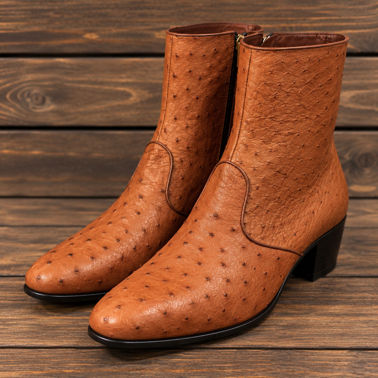 Marquez de Leon Botin Avestruz 2304O - Cognac