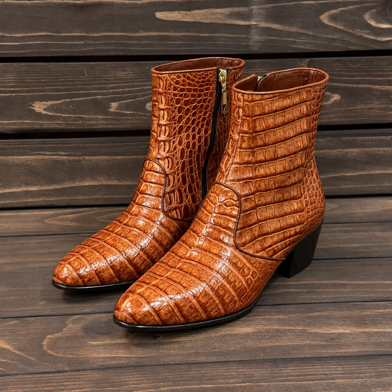 Marquez de Leon Botin Caiman 2304C - Cognac
