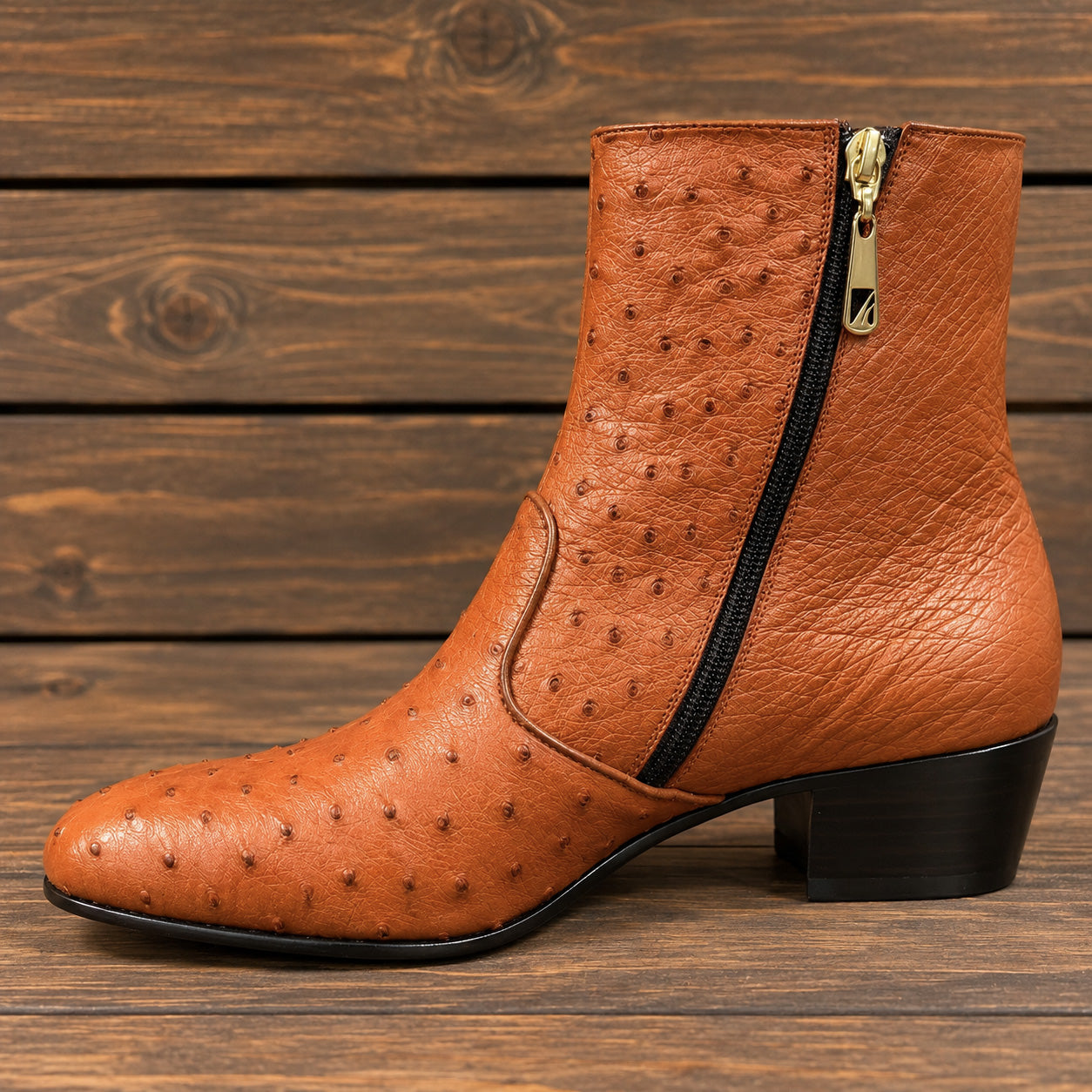 Marquez de Leon Botin Avestruz 2304O - Cognac