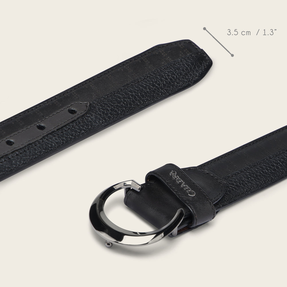 Cuadra Men's Black Stamp Belt BC399