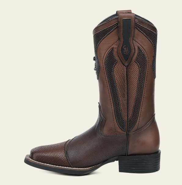 Cuadra Men's Embroidery & Laser Square Toe CU986 - Crust Miel