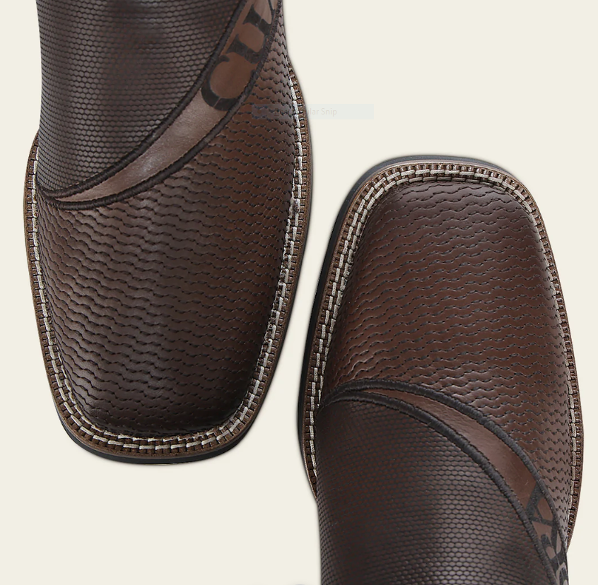 Cuadra Men's Embroidery & Laser Square Toe CU986 - Crust Miel