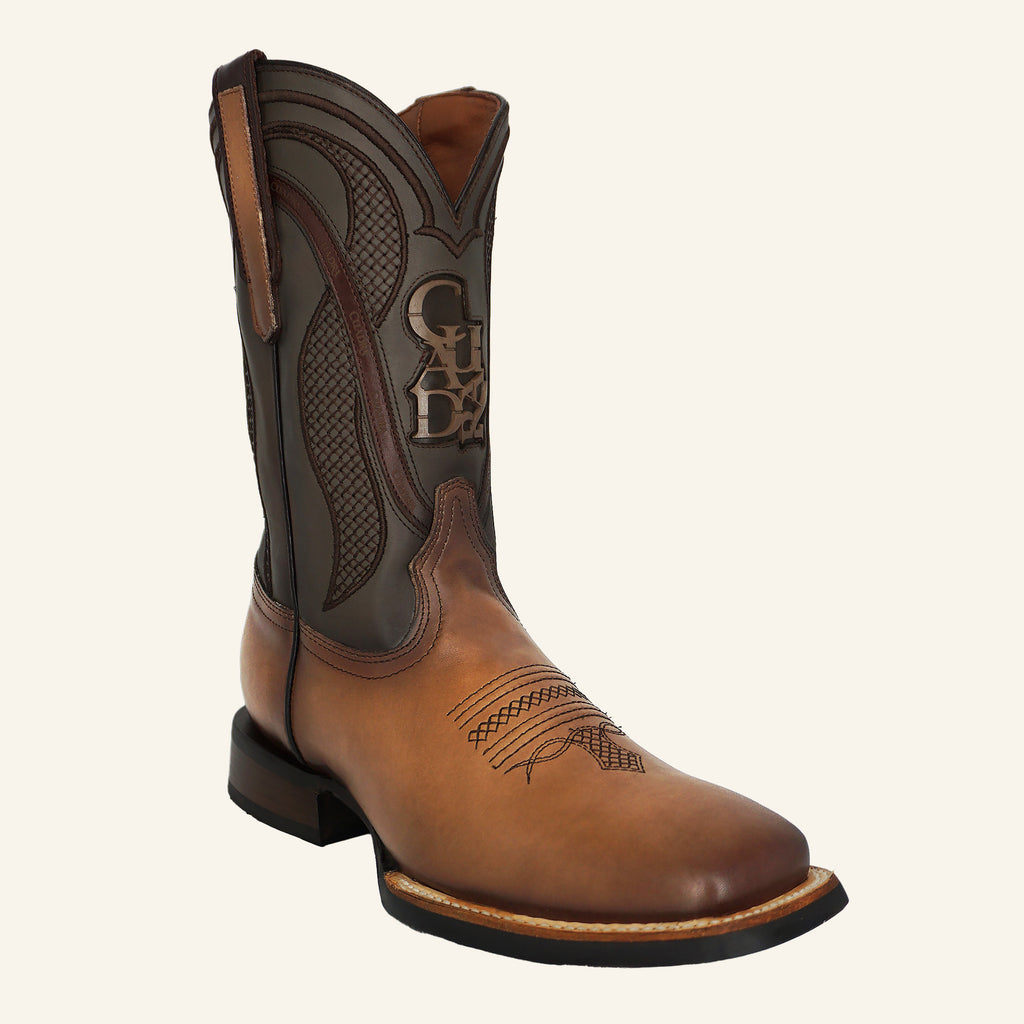 Cuadra Men's Embroidery & Laser Square Toe CU656 - Satro Sand