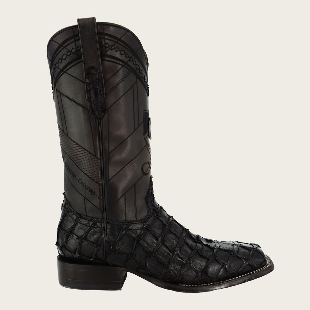 Men's Cuadra Pirarucu Fish Wide Square Toe CU787 - Black