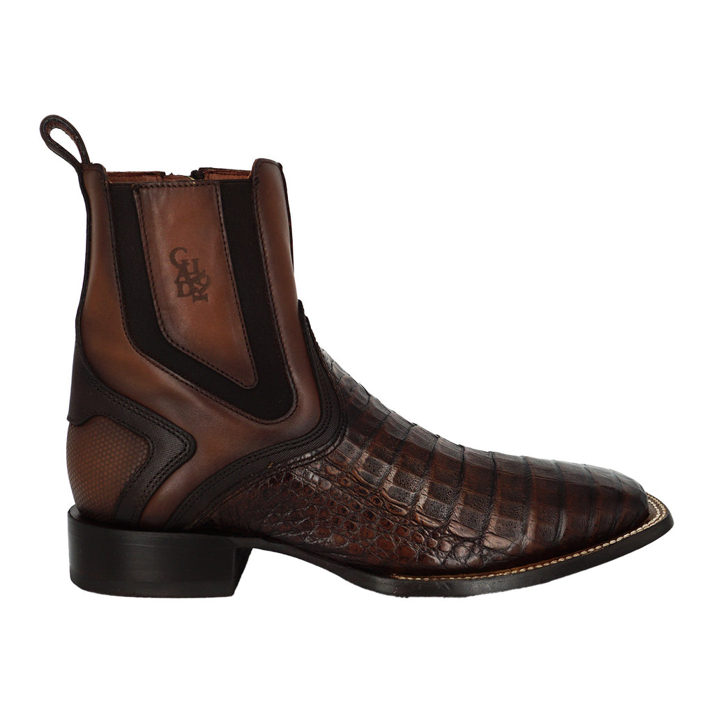 Cuadra Men's Caiman Zipper & Elastic Square Toe CU892 - Porto Maple