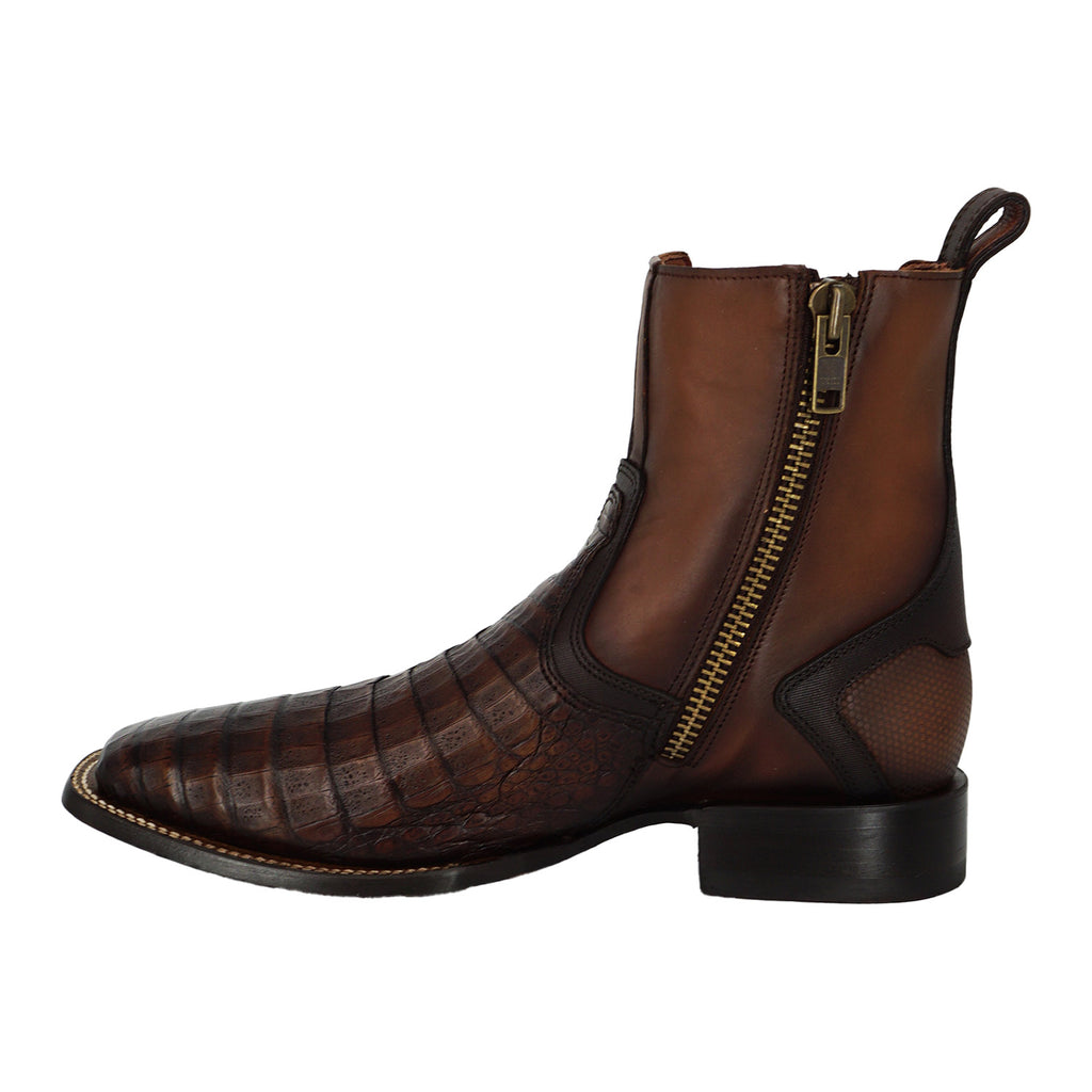 Cuadra Men's Caiman Zipper & Elastic Square Toe CU892 - Porto Maple