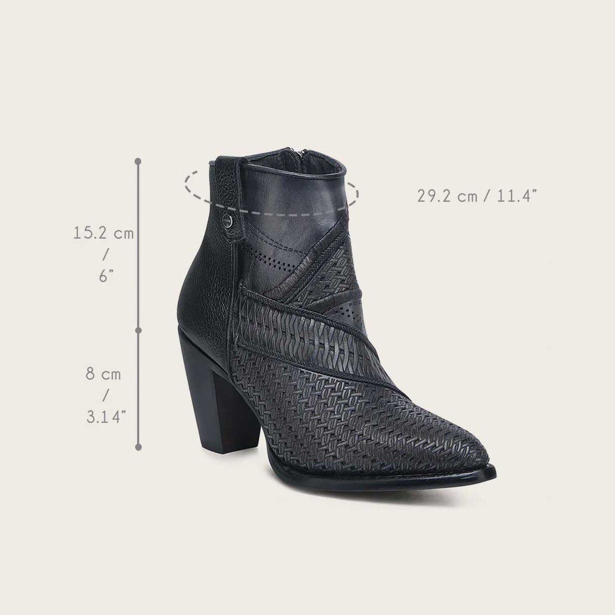 Cuadra Women's Laser & Embroidery Square Toe CU948 - Gris Oxford