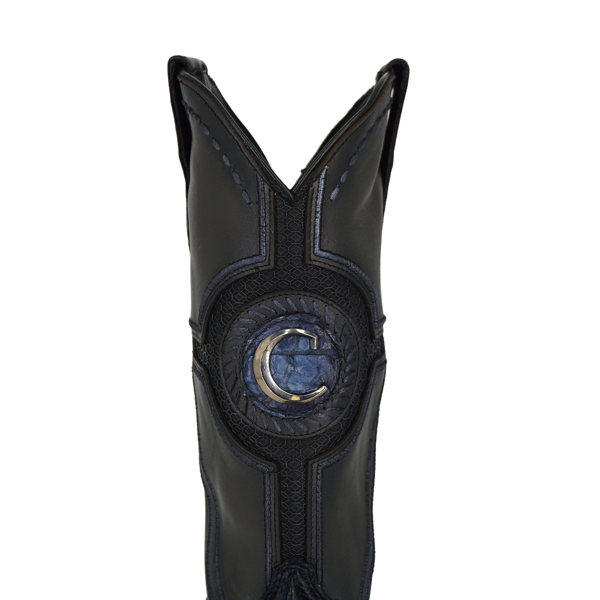 Men's Cuadra Pirarucu Fish Embroidery Boot CU981 - Navy