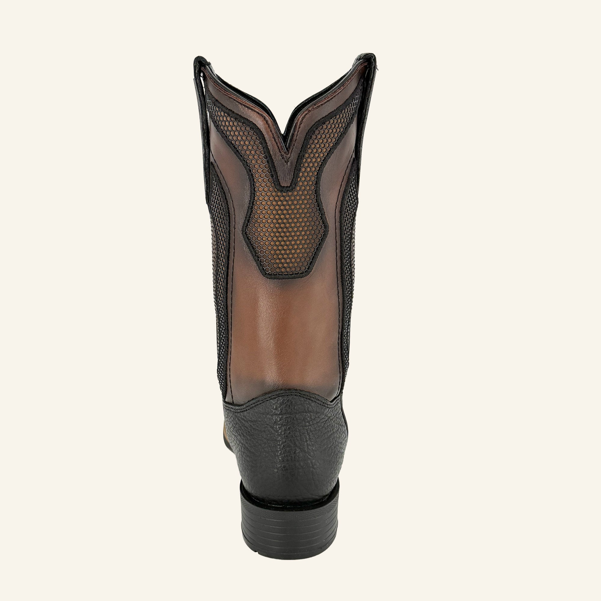 Cuadra Men's American Bison Embroidery Square Toe CU982 - Black & Honey