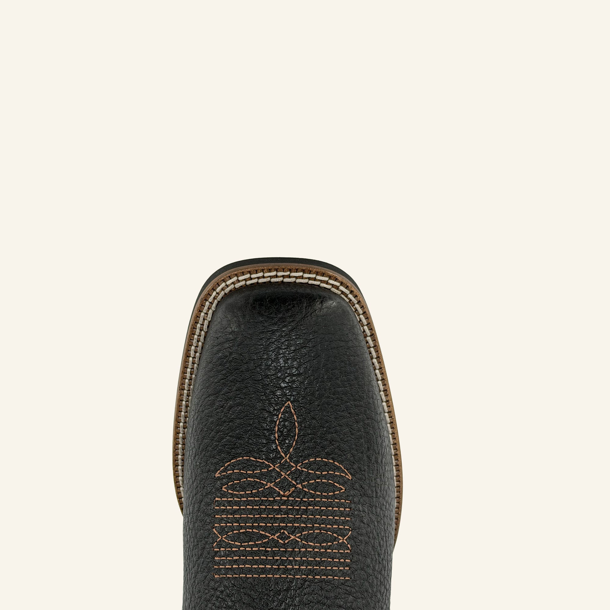Cuadra Men's American Bison Embroidery Square Toe CU982 - Black & Honey