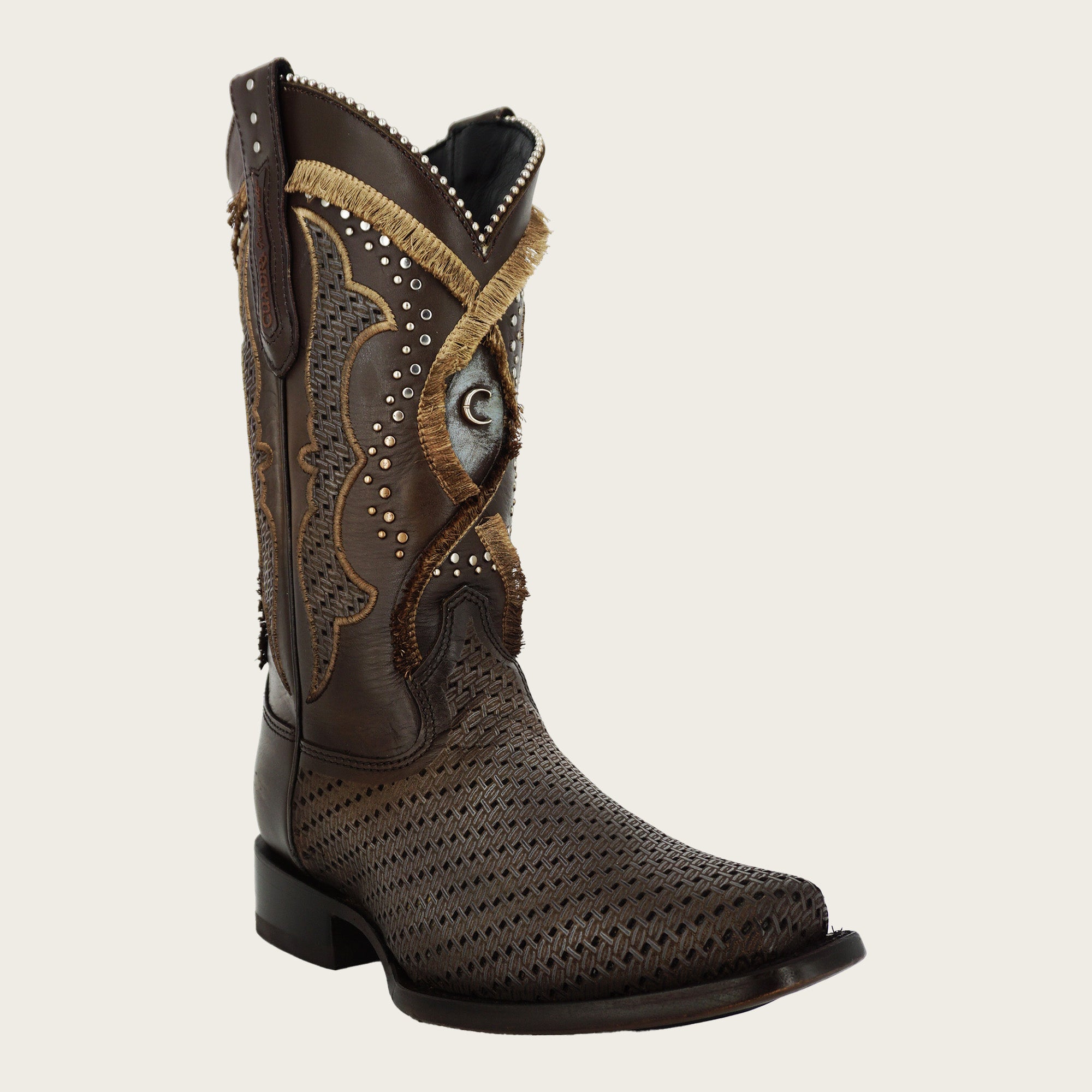 Cuadra Women's Laser & Embroidery Square Toe CU997 - Baby Blue