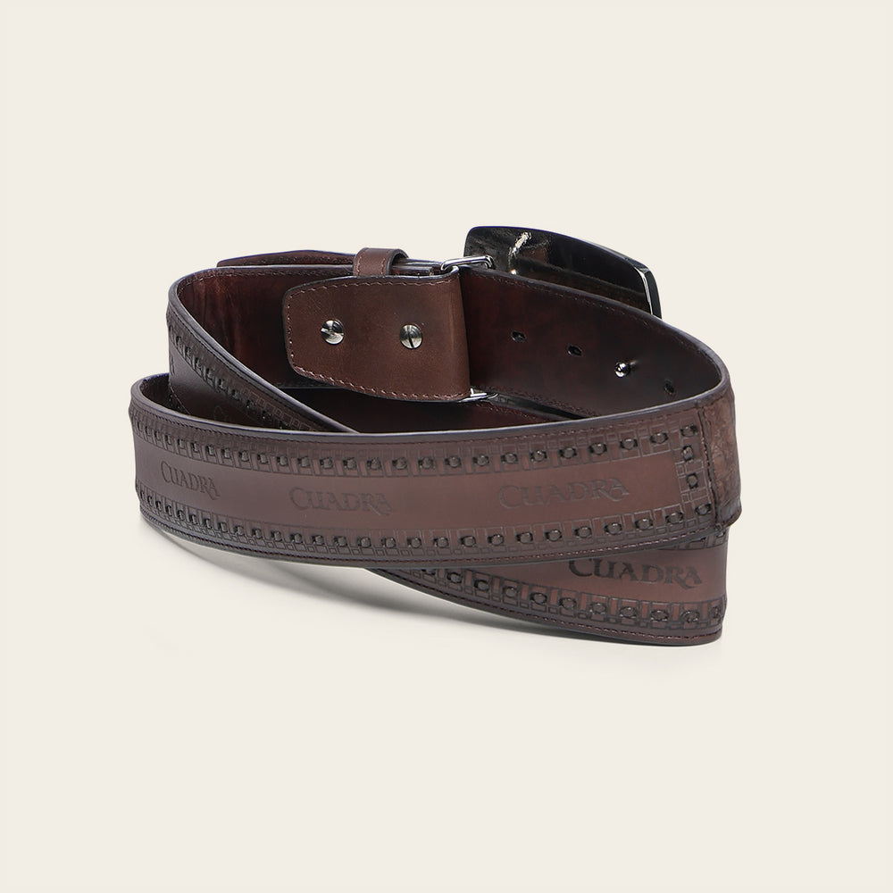 Cuadra Men's Brown Caiman Western Belt BC422