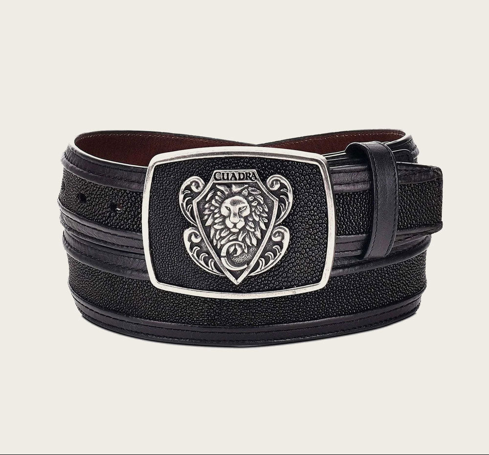 Cuadra Men's Western Stingray Belt BC170 - Black
