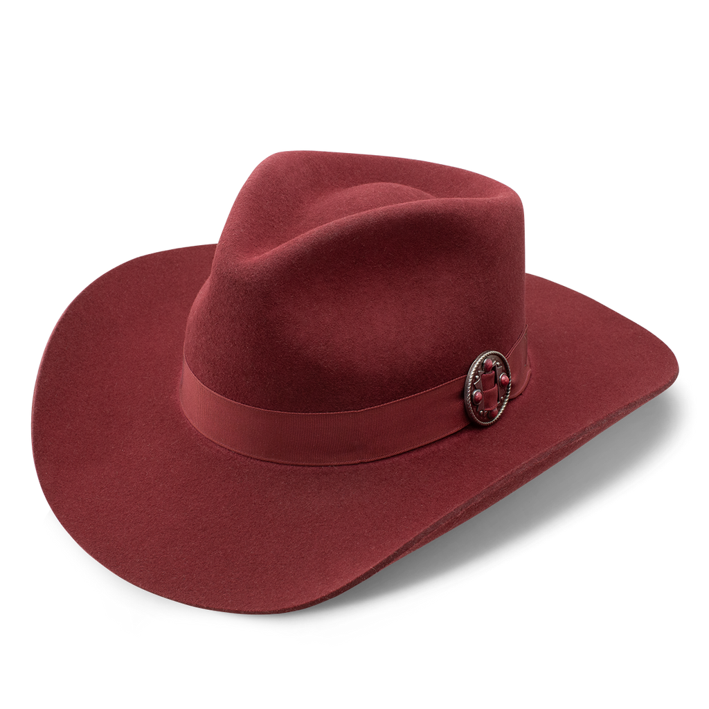 Charlie Horse Cowboy Killer Cloud Wool Hat - Burgundy