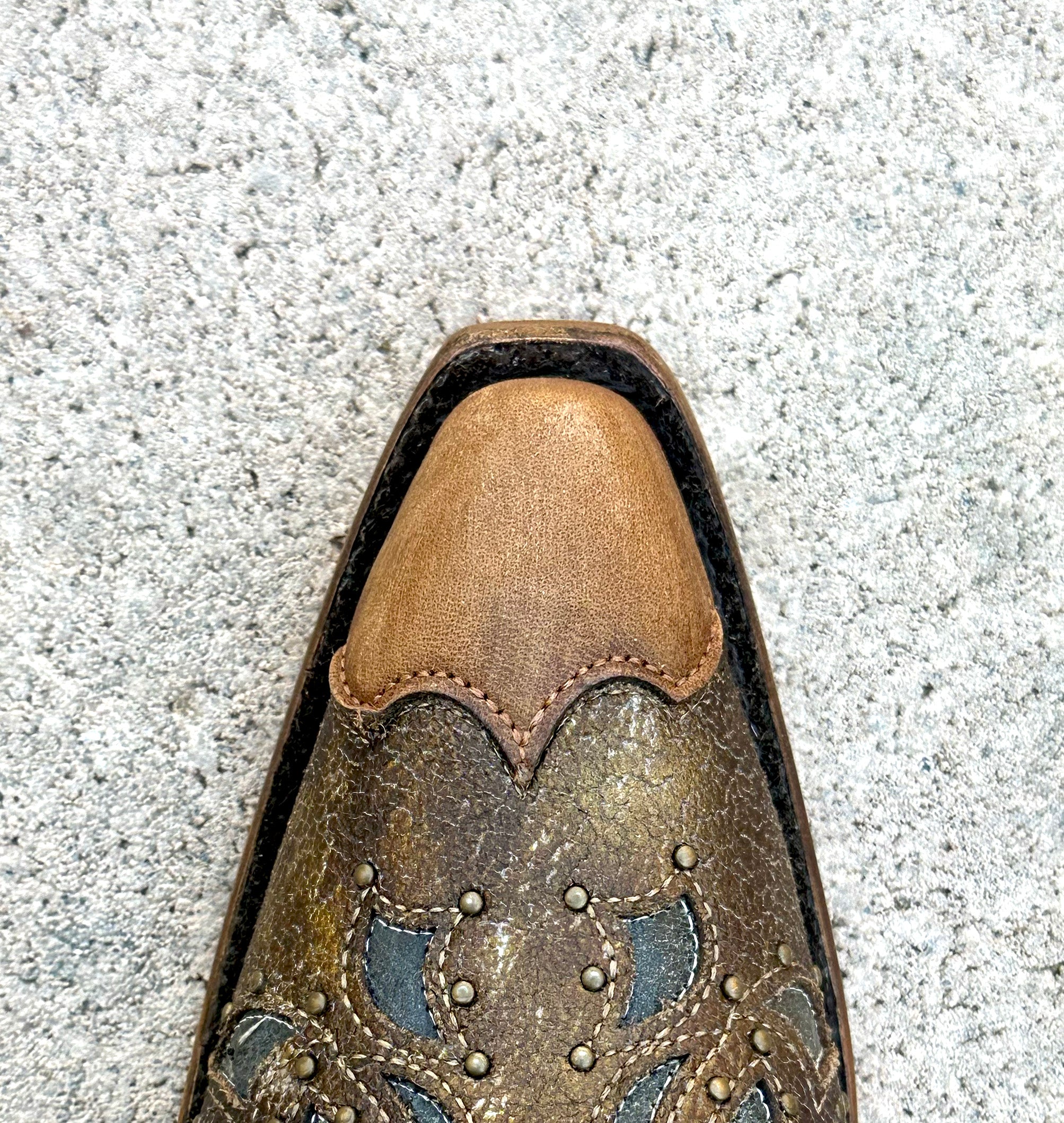 Corral Women's Ankle Boot Z5149 - Black Bronze Overlay, Embroidery, Studs & Fringes