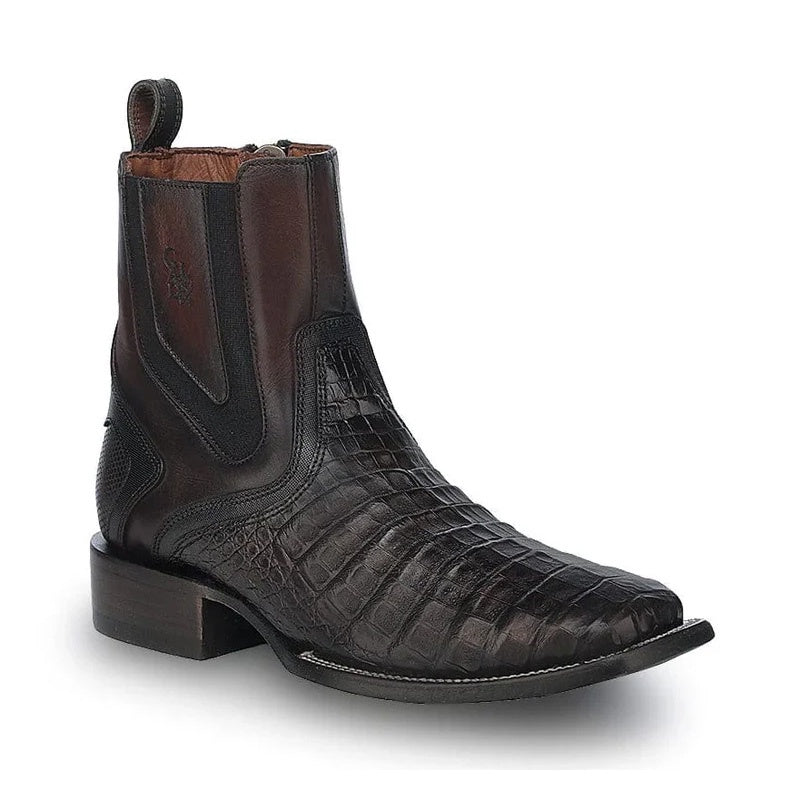 Cuadra Men's Caiman Zipper & Elastic Square Toe CU890 - Paris Cafe