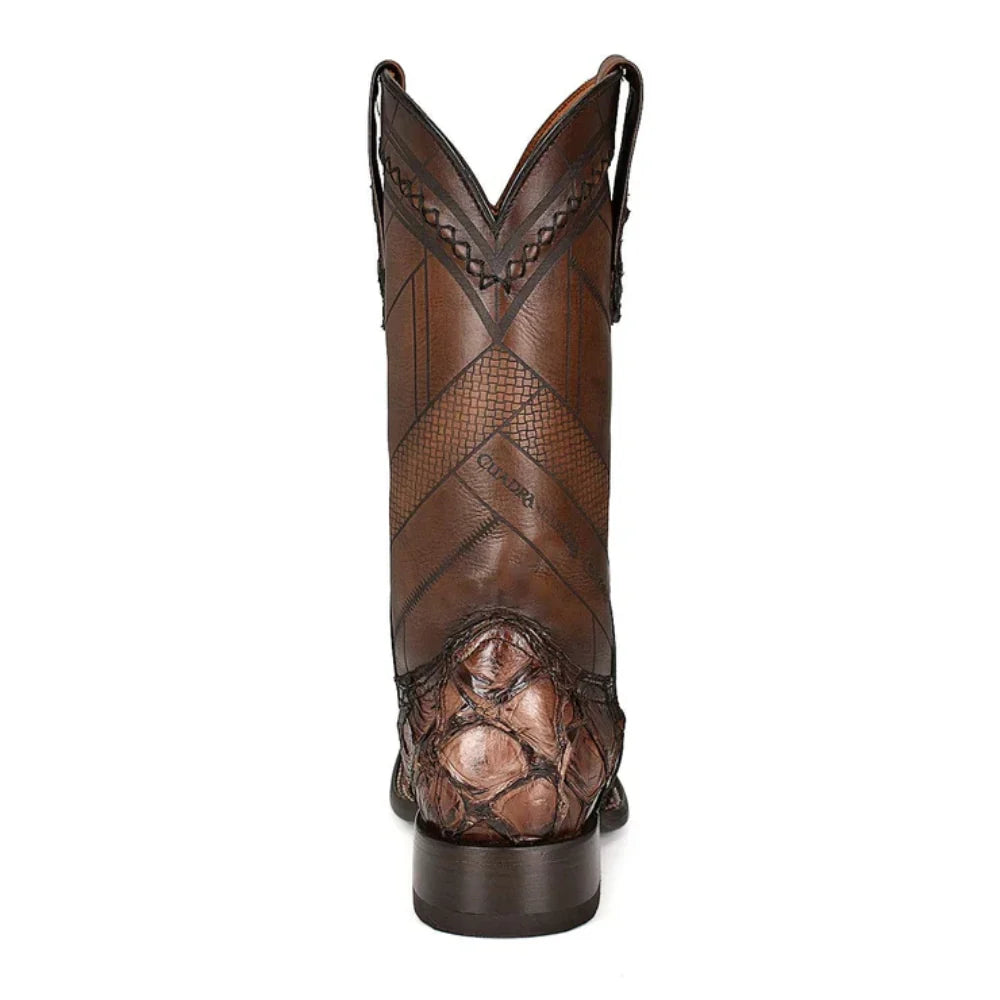 Men's Cuadra Pirarucu Fish Wide Square Toe CU788 - Choco
