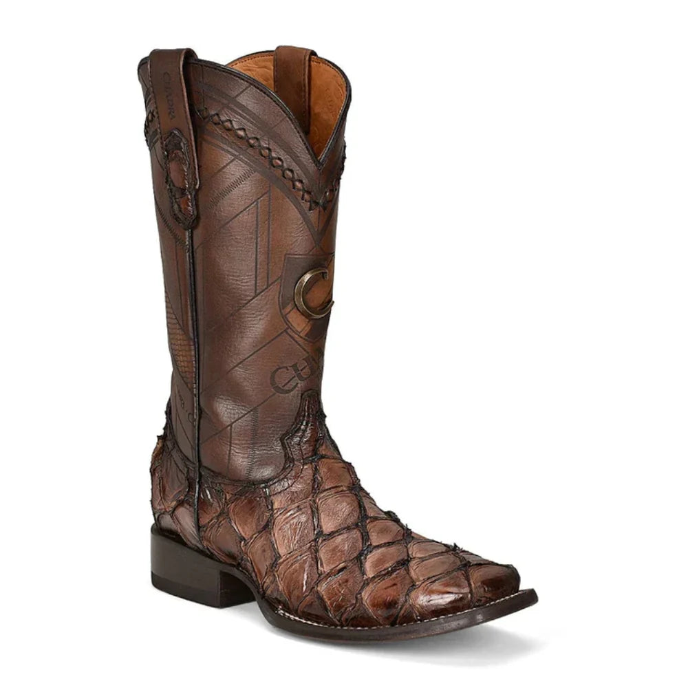 Men's Cuadra Pirarucu Fish Wide Square Toe CU788 - Choco